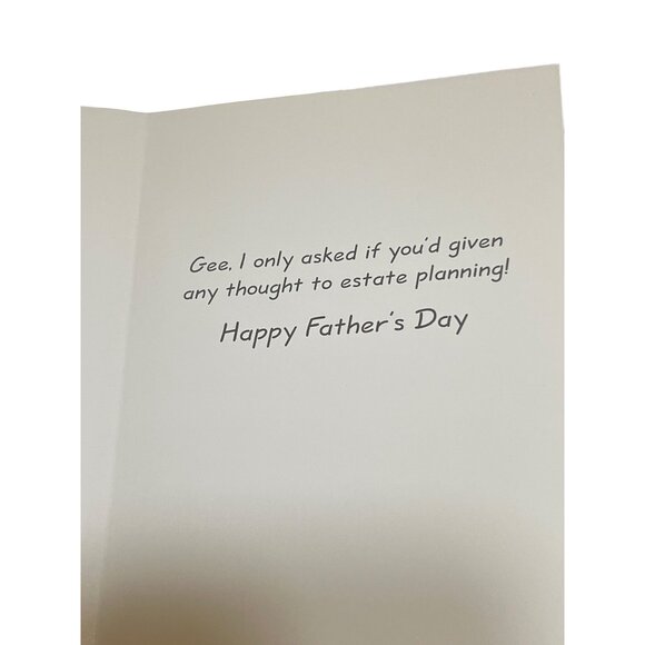 Fathers Day Greeting Card Funny Estate Planning Leanin Tree Art By Dave Coverly - Picture 3 of 4